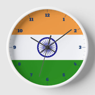 INDIAN TRICOLOR FLAG CLOCK