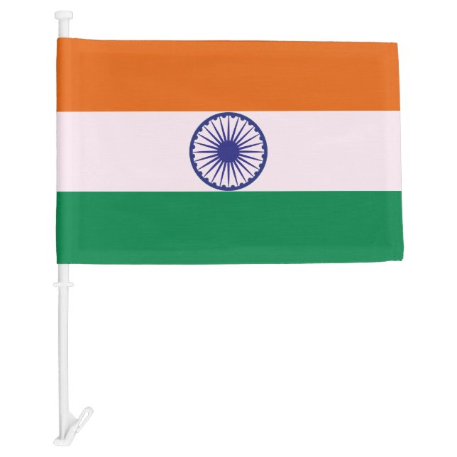 Indian Tricolour Tiranga Car Flag (Front)