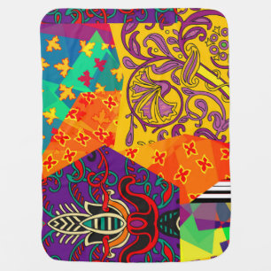 Indian Turkish Festive Patchwork Mandala Baby Blanket