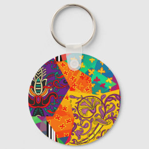Indian Turkish Festive Patchwork Mandala Keychain