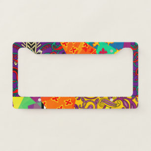 Indian Turkish Festive Patchwork Mandala License Plate Frame