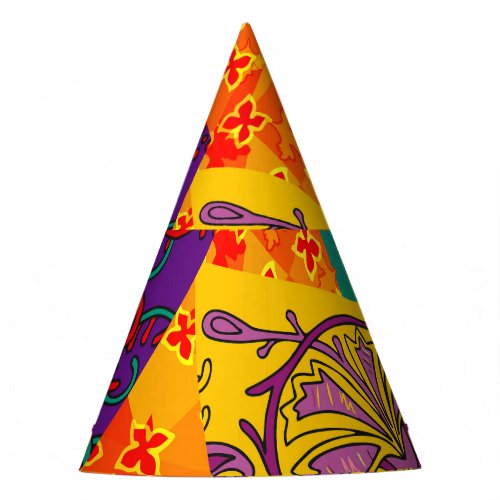 Indian Turkish Festive Patchwork Mandala Party Hat