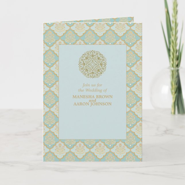 Indian Turquoise - Wedding Invitation (Front)
