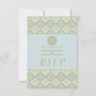 INDIAN TURQUOISE - Wedding RSVP Card