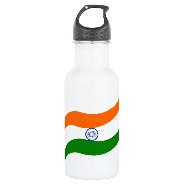 Indian undulating flag water bottle (Front)