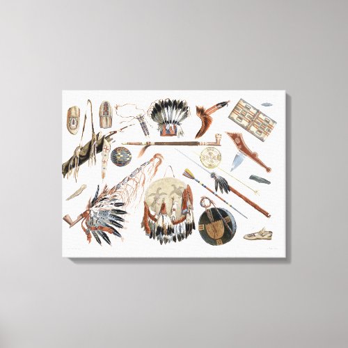 Indian Utensils and Arms plate 48 from Volume 2 o Canvas Print