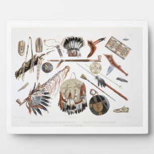 Indian Utensils and Arms, plate 48 from Volume 2 o Plaque