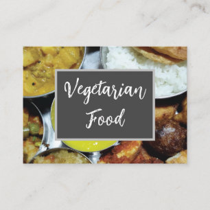Indian Vegetarian Food Business Card