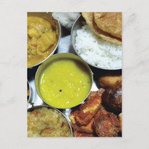 Indian Vegetarian Food Postcard
