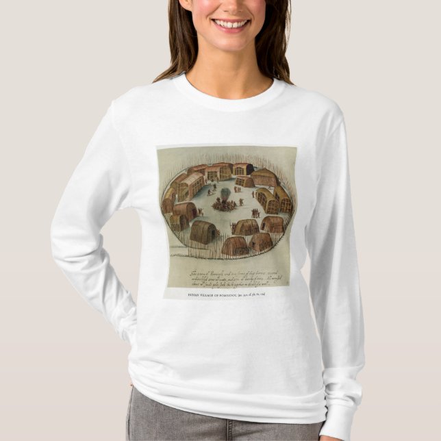 Indian Village of Pomeiooc T-Shirt (Front)