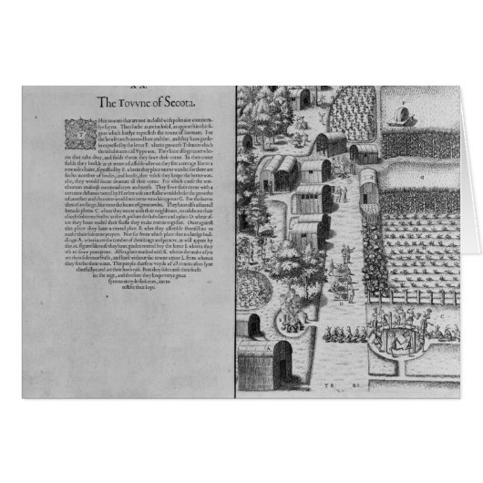 Indian Village of Secoton Cards (Front Horizontal)