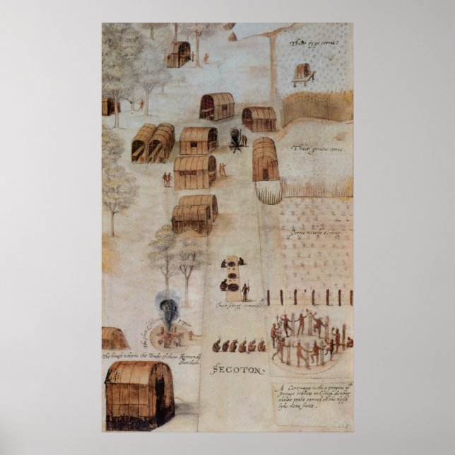 Indian Village of Secoton Poster (Front)