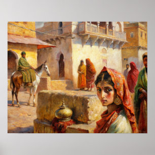 Indian Village: Vintage Art Poster