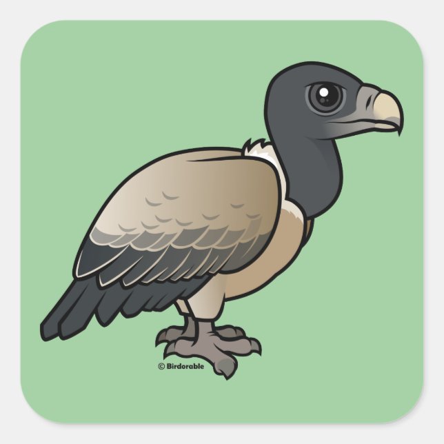 Indian Vulture Square Sticker (Front)