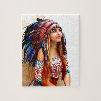 Indian warrior jigsaw puzzle