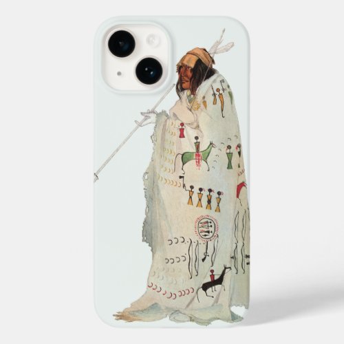Indian Warrior with Pipe Portrait by Karl Bodmer Case_Mate iPhone 14 Case
