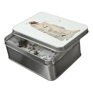 Indian Warrior with Pipe Portrait by Karl Bodmer Jigsaw Puzzle