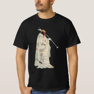 Indian Warrior with Pipe Portrait by Karl Bodmer T-Shirt
