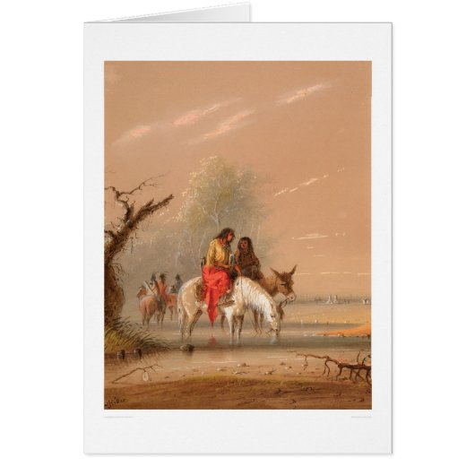 Indian Watering their Mounts (1068A) (Front)