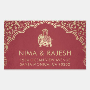 Indian Wedding Address Labels, Wedding Stickers