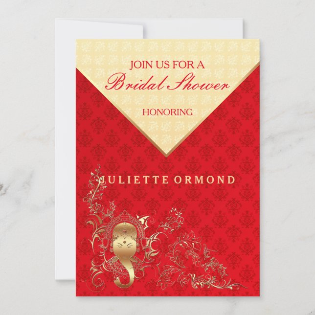 Indian Wedding - Bridal Shower Invitation (Front)