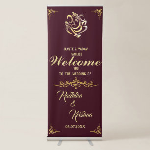 indian wedding ceremony retractable banner