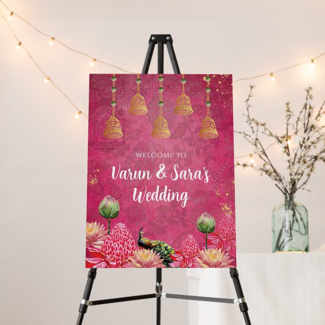 Indian Wedding decor Hindu Wedding signs (In Situ (Stand))