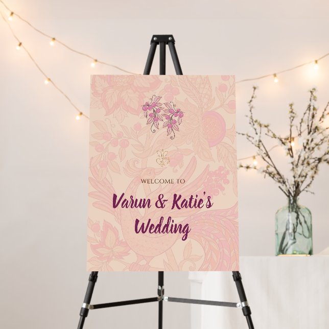 Indian Wedding decor Hindu Wedding welcome, Indian Foam Board (In Situ (Stand))