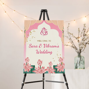 Indian Wedding decor Hindu Wedding Welcome sign