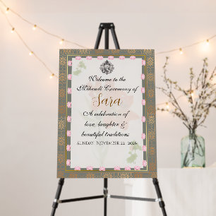 Indian Wedding Editable Mehendi Ceremony Sign