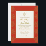 Indian Wedding Ganesh Red & Gold Mandala  Invitation<br><div class="desc">Traditional Elegant red and gold mandala pattern Indian wedding Invitation with Ganesh.</div>