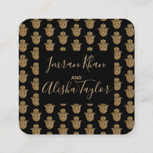 Indian Wedding Gold hamsa Henna Announcement