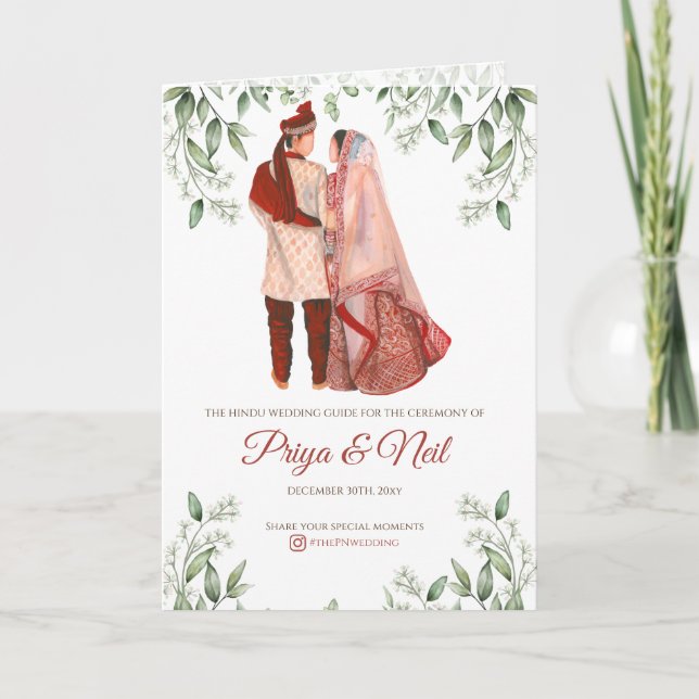 Indian Wedding guide as Gujarati Wedding program (Front)