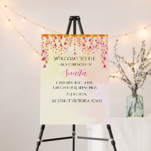Indian Wedding Haldi Ceremony Welcome Sign