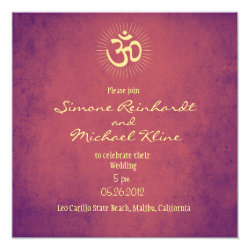 Indian Wedding,Hindu Wedding Invitation, OM Card