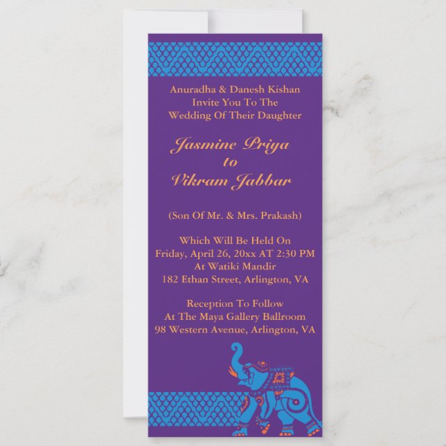 Indian Wedding Invitation (Front)