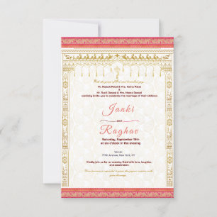 Indian wedding invitation