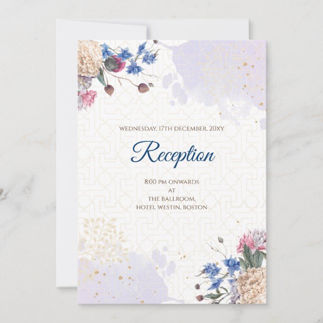 Indian wedding invitation Digital Hindu Wedding (Front)