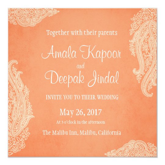 Indian Wedding Invitation Gold Hindu Indian Wedding Invitation Gold Hindu