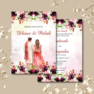 Indian wedding invitation Hindu wedding invitation