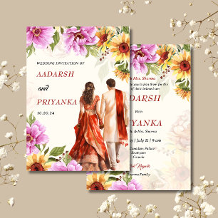 Indian wedding invitation Hindu wedding invitation