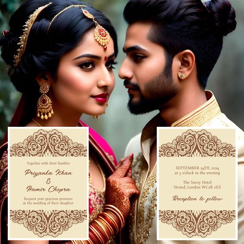 Indian wedding invitations mehndi