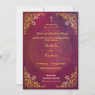 Indian wedding mandala hindu invitation