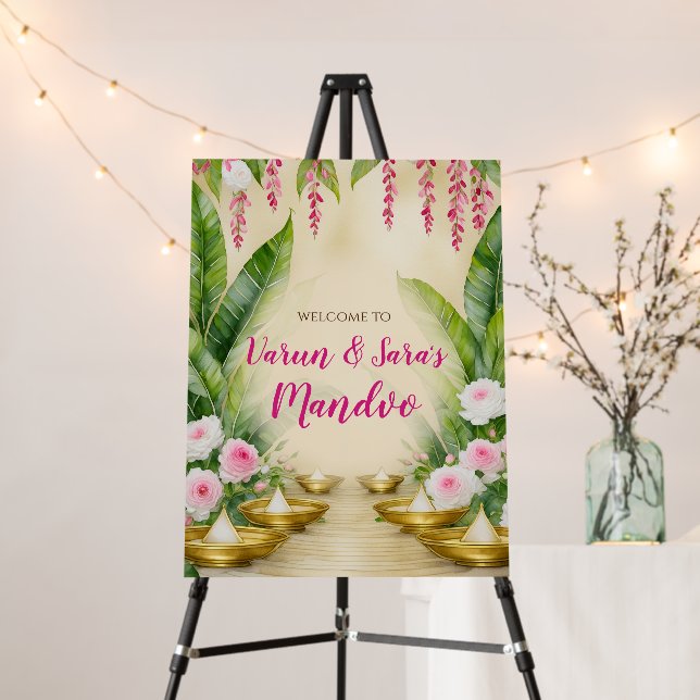 Indian wedding Mandvo signs Indian pooja signs (In Situ (Stand))