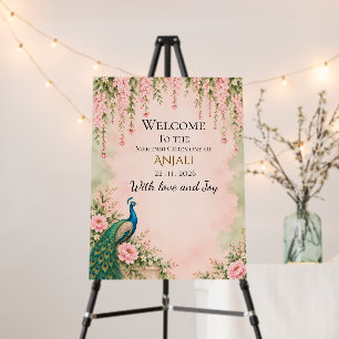 Indian Wedding Mehendi Ceremony Welcome Sign 