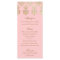 Indian Wedding Menu Cards Baby Pink Gold Damask