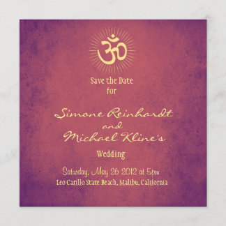 Indian Wedding, OM, Save the Date Hindu Wedding