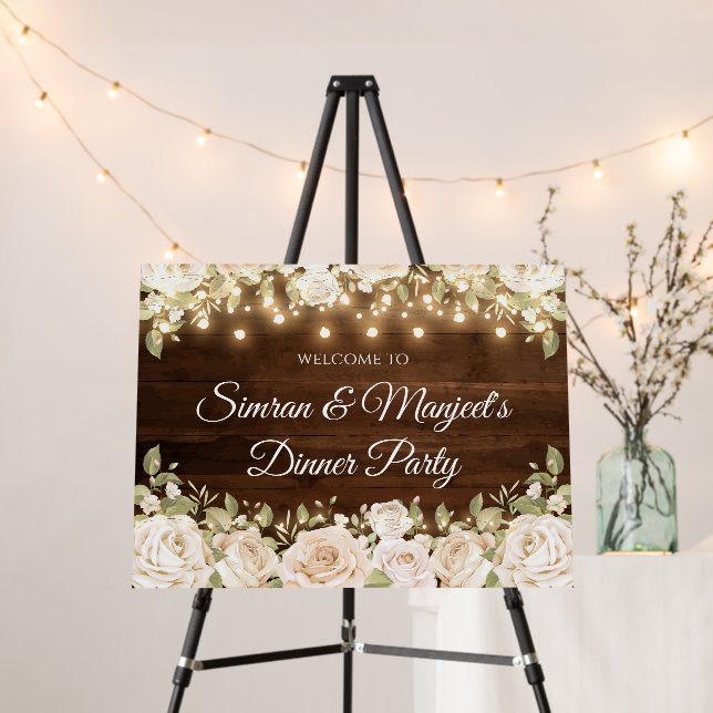 Indian wedding party board & Indian Party sign (In Situ (Stand))