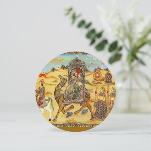 Indian wedding procession on camels (Standing Front)