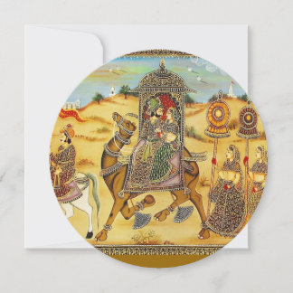 Indian wedding procession on camels